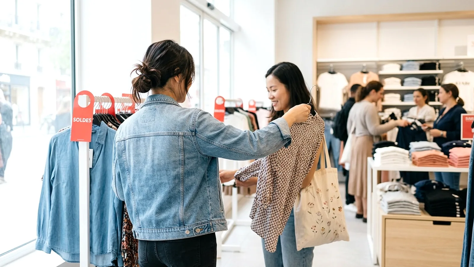 Mua quần áo ở Pháp: soldes 2 đợt luật định, Kiabi - Vinted, và săn đồ hiệu secondhand