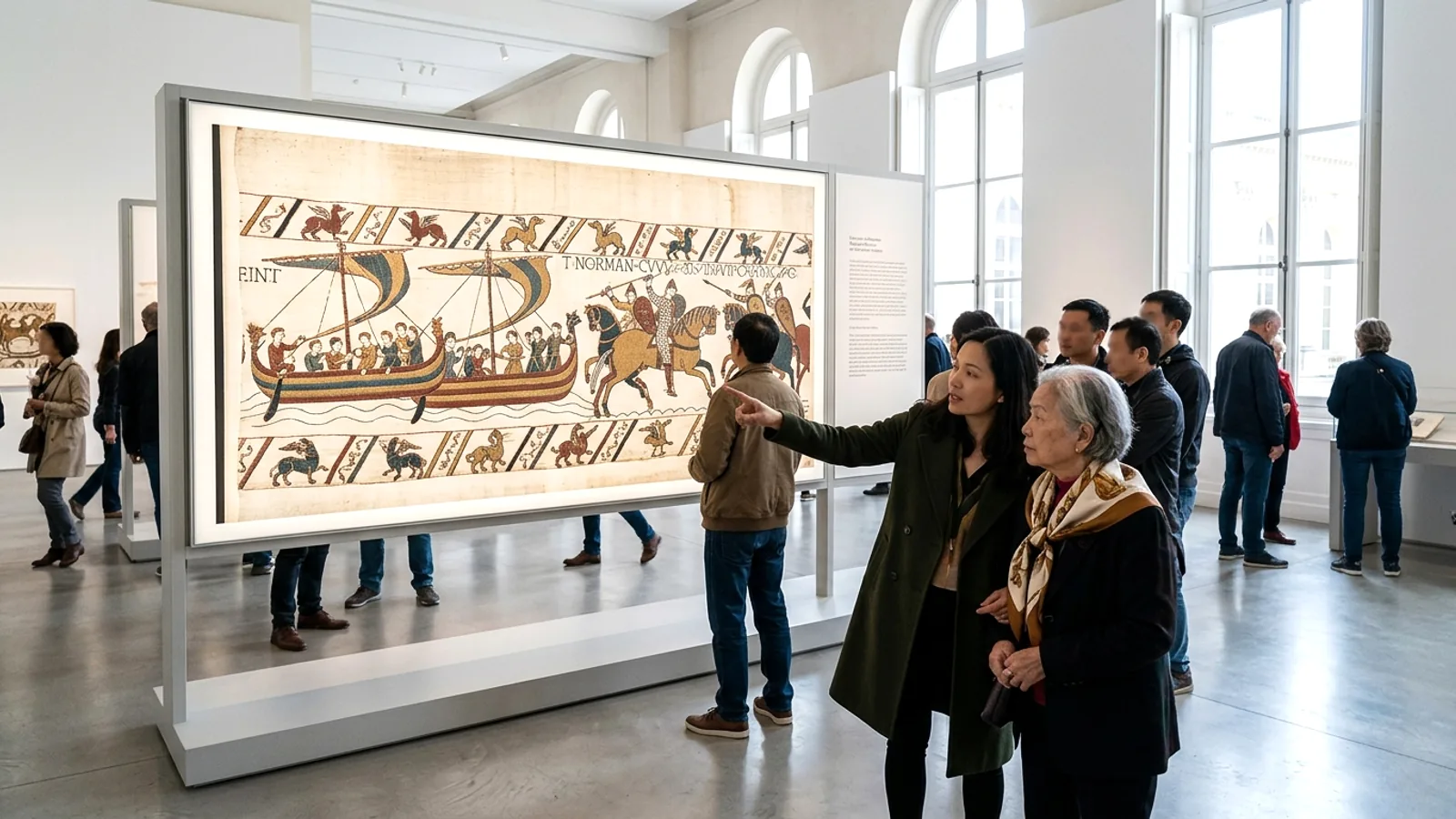 Thảm thêu Bayeux lịch sử đã đến Bảo tàng Anh tại London